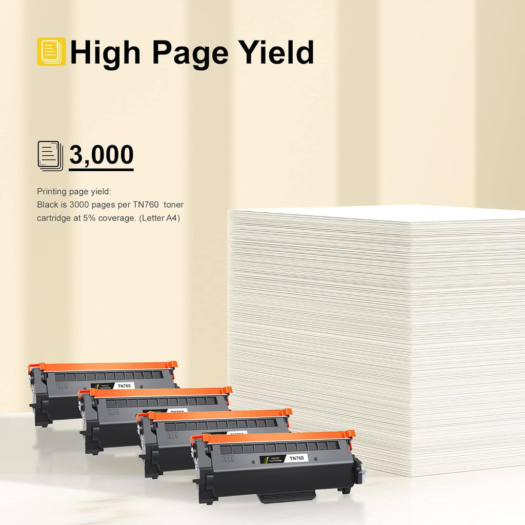 4 Black Compatible Toner Cartridge for Brother Printer Q5828