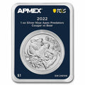 1 oz Silver Cougar vs Bear Coin I741