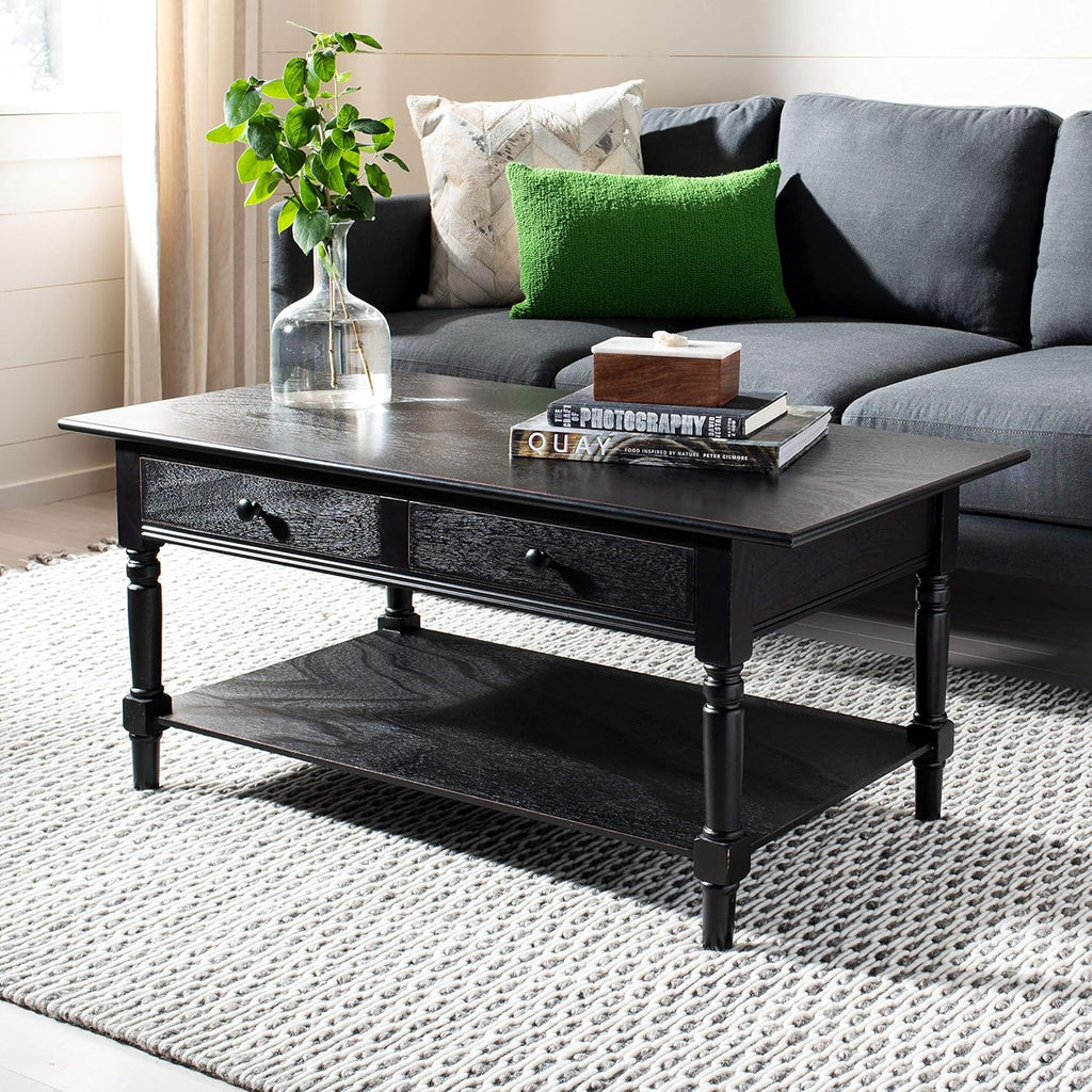 Distressed Black Coffee Table I249644