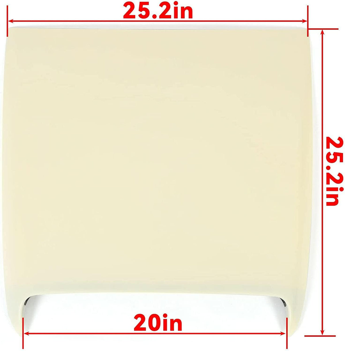 White 25×25" Hood Scoop Kit A27018