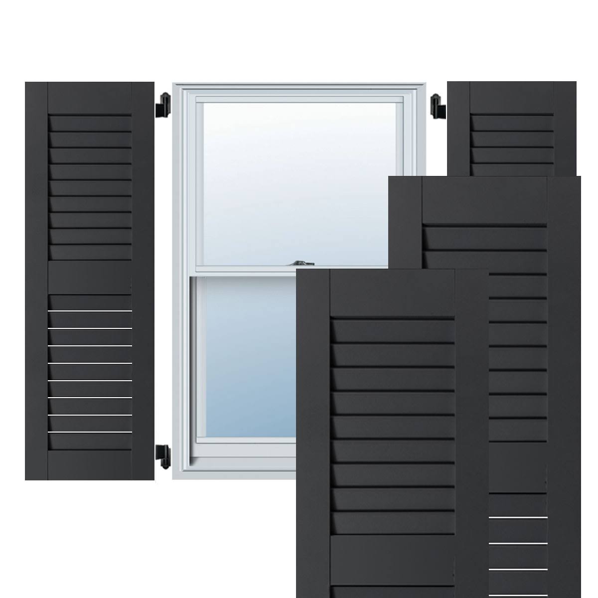 12x22 x 25 Open Louvered Cedar Shutters (Per Pair) C757