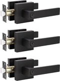 3 Pack Matte Black Interior Door Handles with Lock X760
