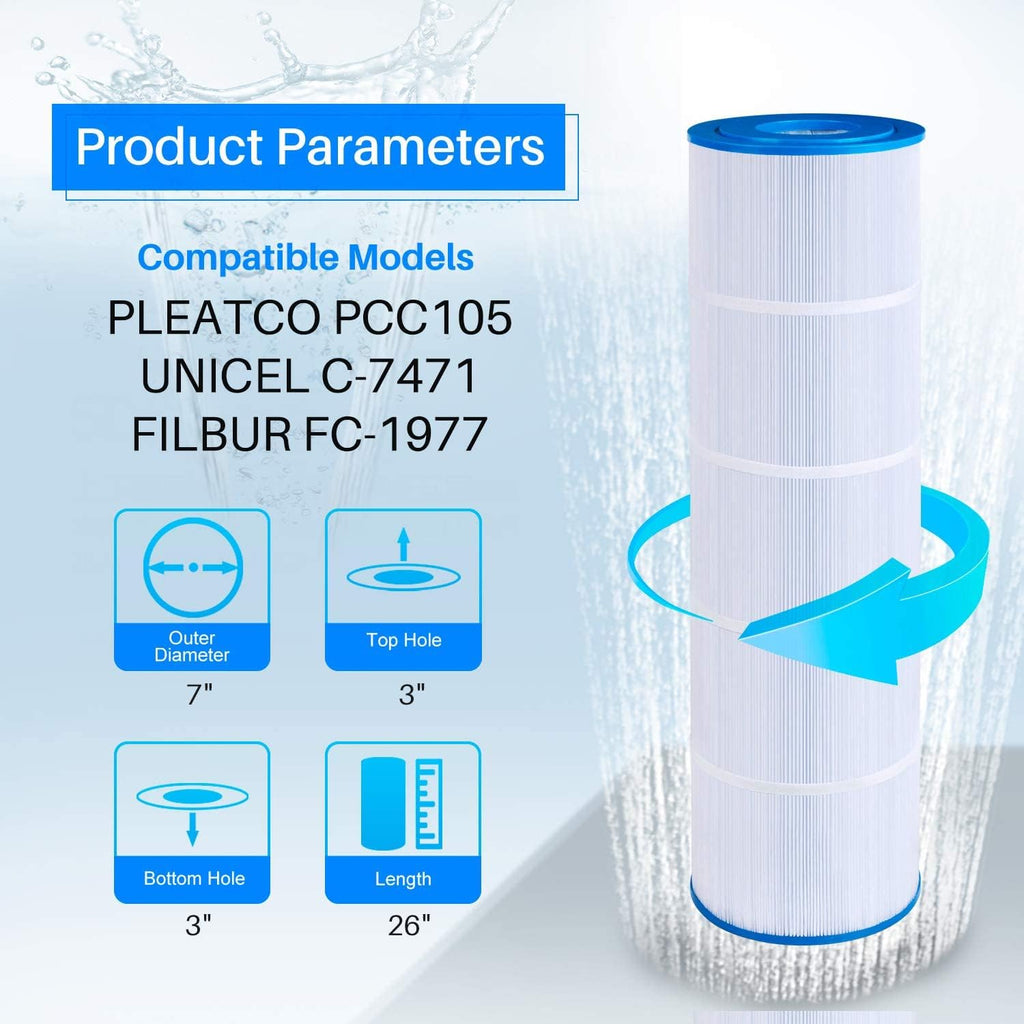 Pack of 4 Pool Filter Cartridge C979