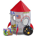 Space Adventure Rocket Play Tent with 100 Soft Ball Pit Balls Z2243