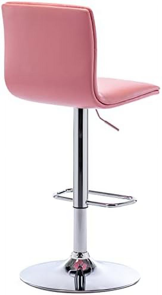Red PU Leather Swivel Barstools Set of 2 U69239