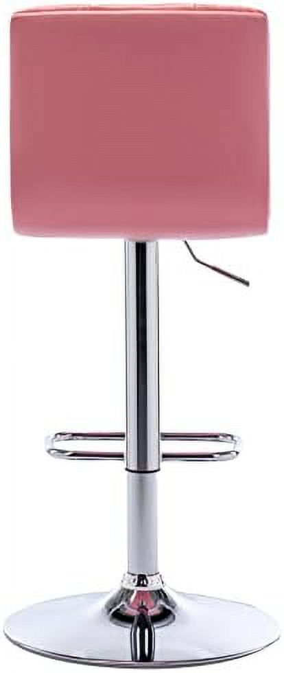 Red PU Leather Swivel Barstools Set of 2 U69239