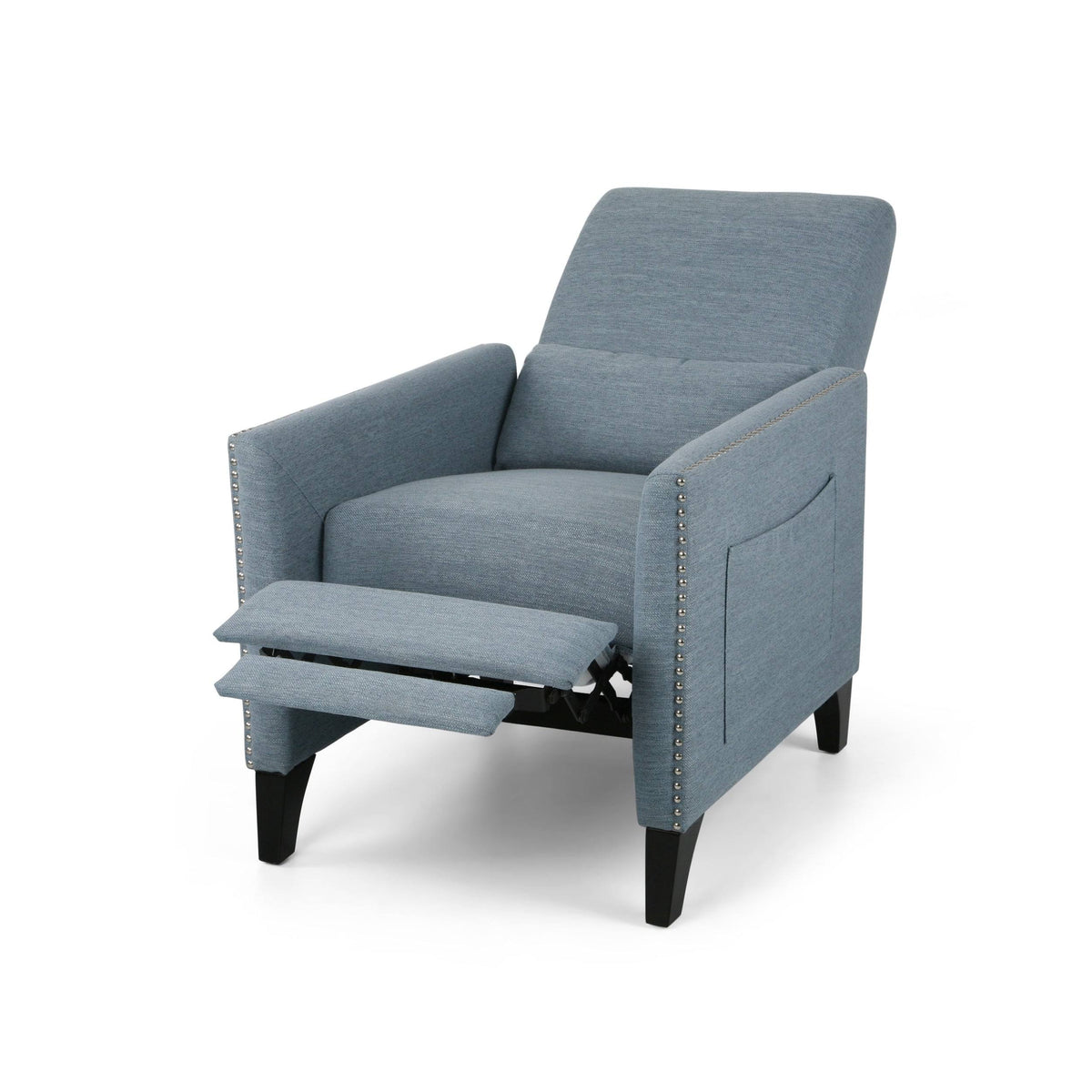 Light Blush Fabric Push Back Recliner N2934