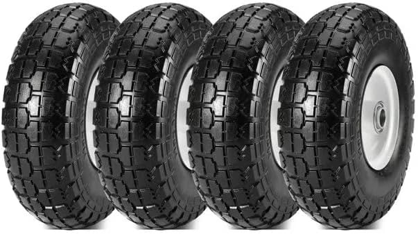 10" Air Tires for Garden Cart, 600 LB Capacity, 4 Pack S70332