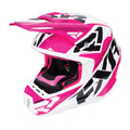 Fuchsia Pink White Black Snow Helmet 2XL H885