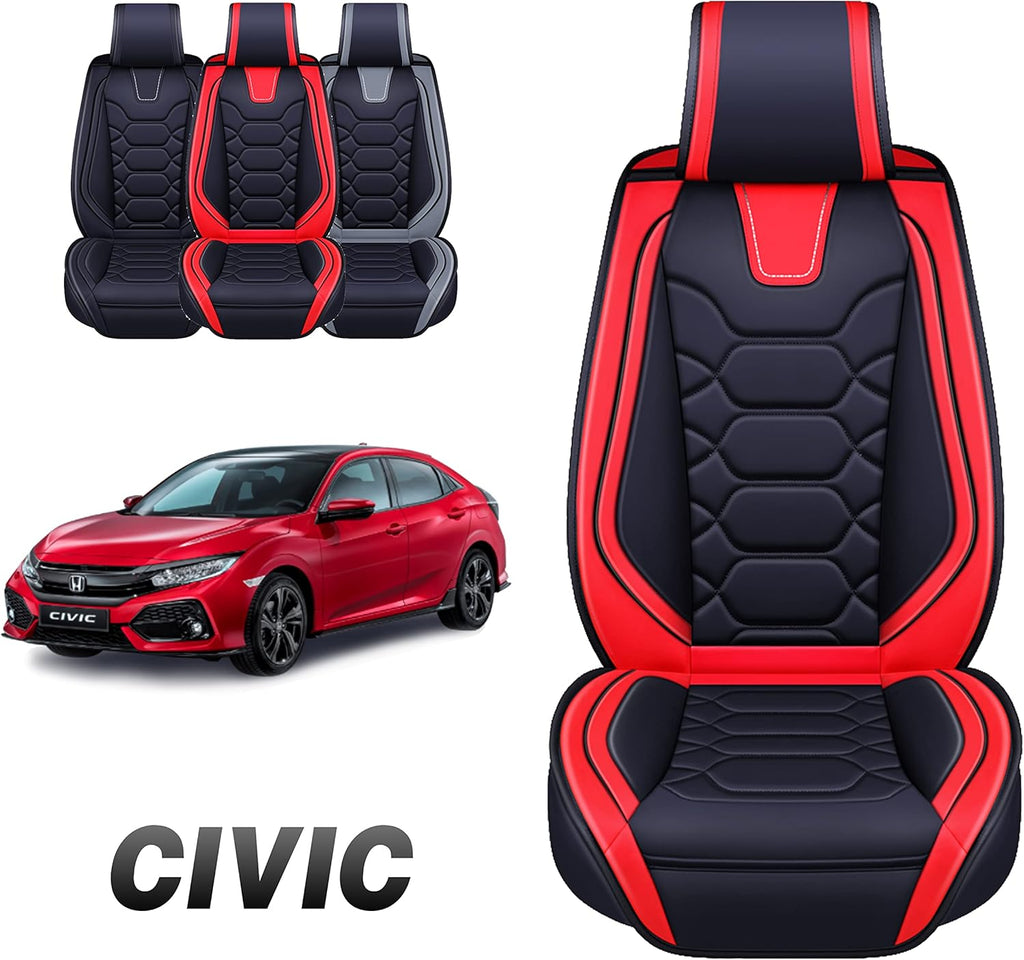 Black Leather Seat Covers Full Set B299844