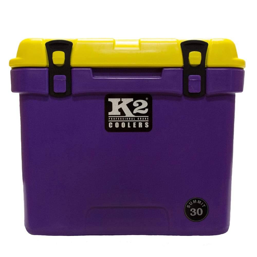 Purple and Yellow 30 Quart Cooler D289829