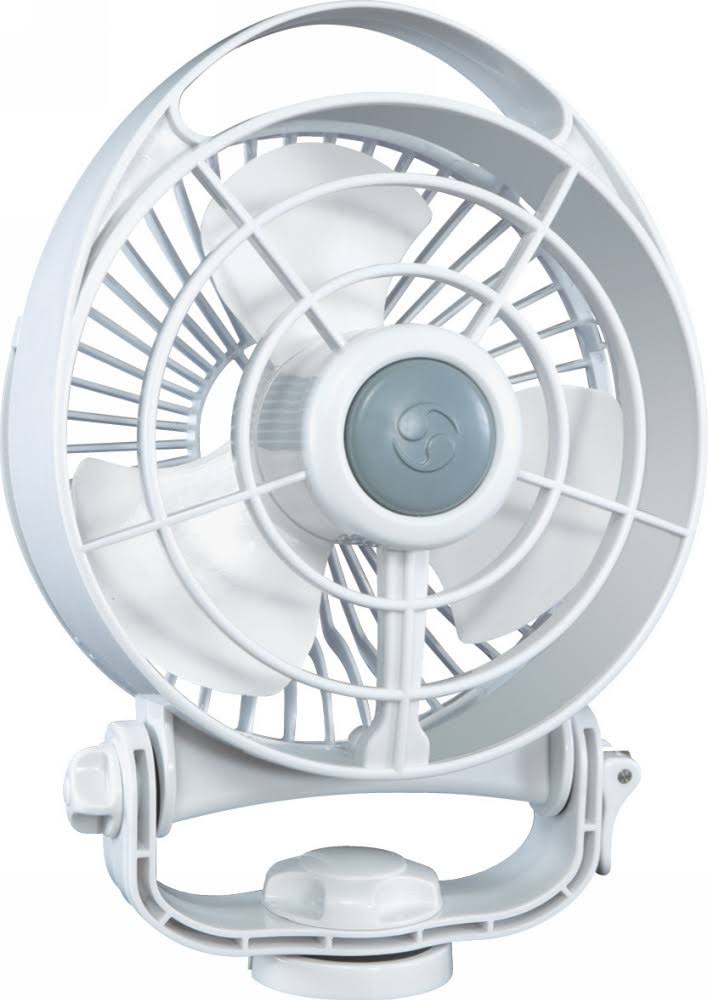 Black 12V 3-Speed Marine Fan Q1145
