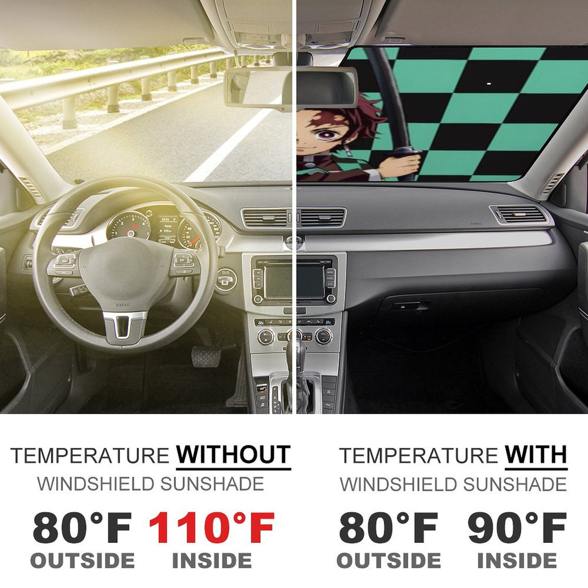 Foldable Reflective Car Windshield Sun Shade Cover B111
