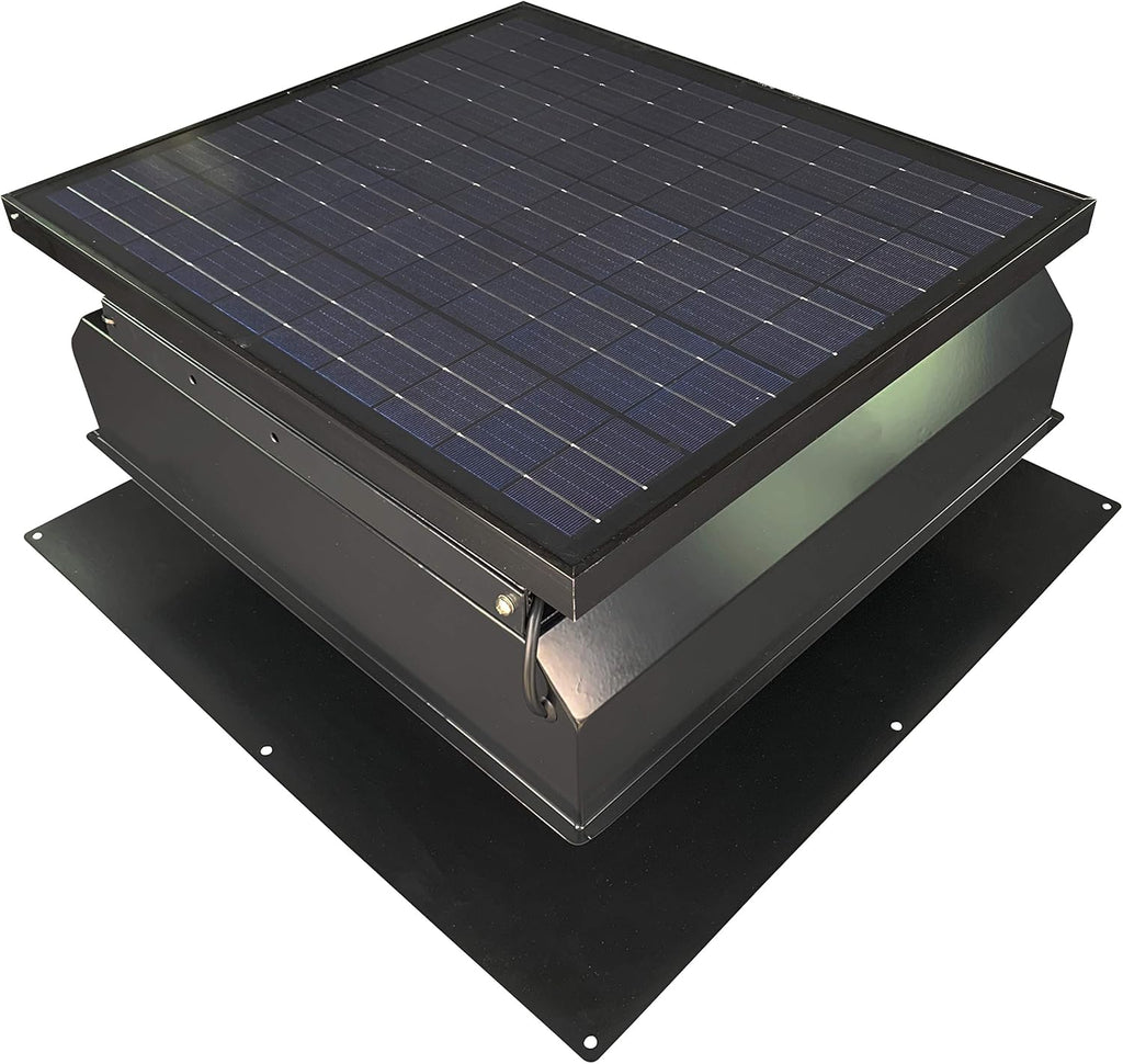Solar Attic Fan with Thermostat/Humidistat/adapter, 22.5 x 22.5 x 11 IN. F296834