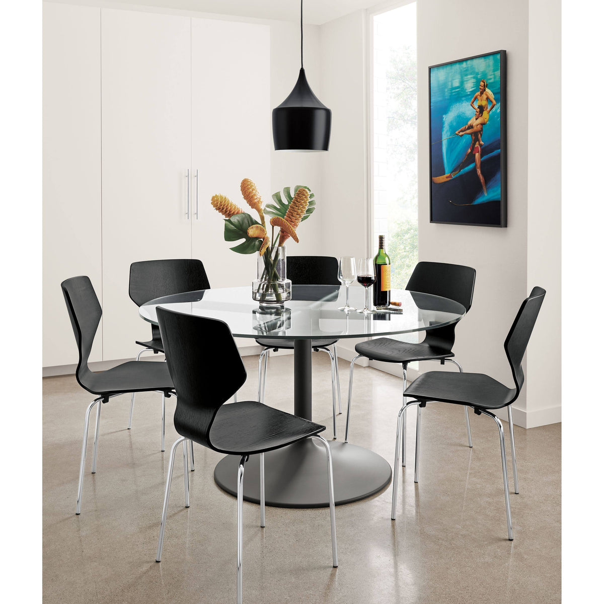 Indigo Pike Side Chair with Metal Base H5516