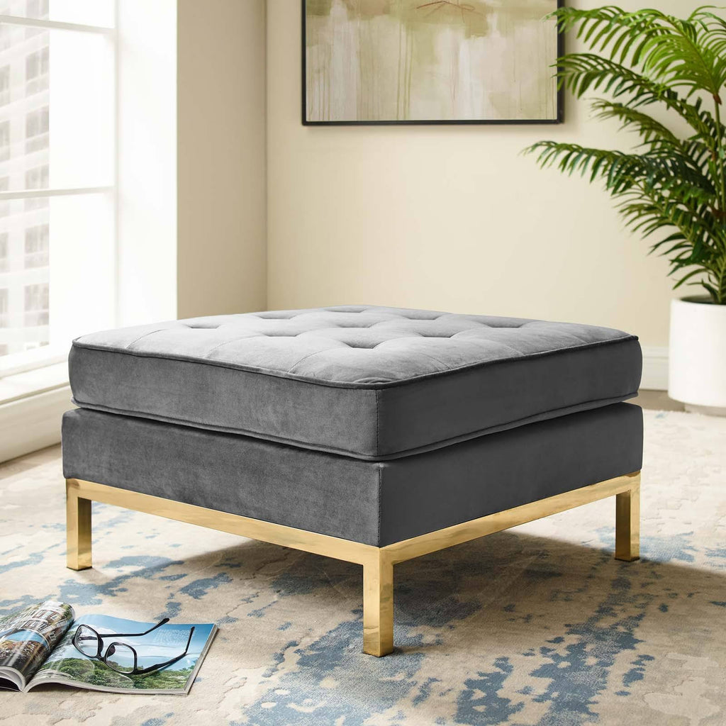 Velvet Ottoman J902