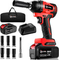 21V Cordless 1/2 inch Brushless Impact Wrench with 4.0Ah Li-ion Battery F112965