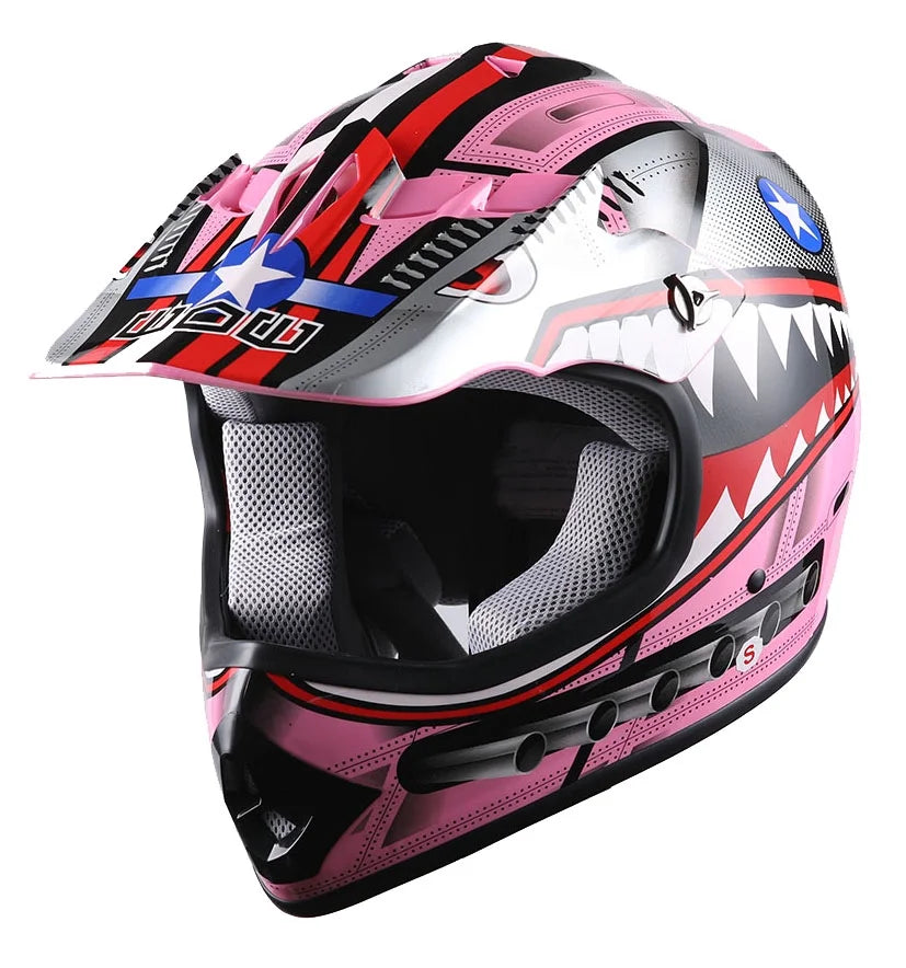 Shark Pink Kids Motocross Helmet O368