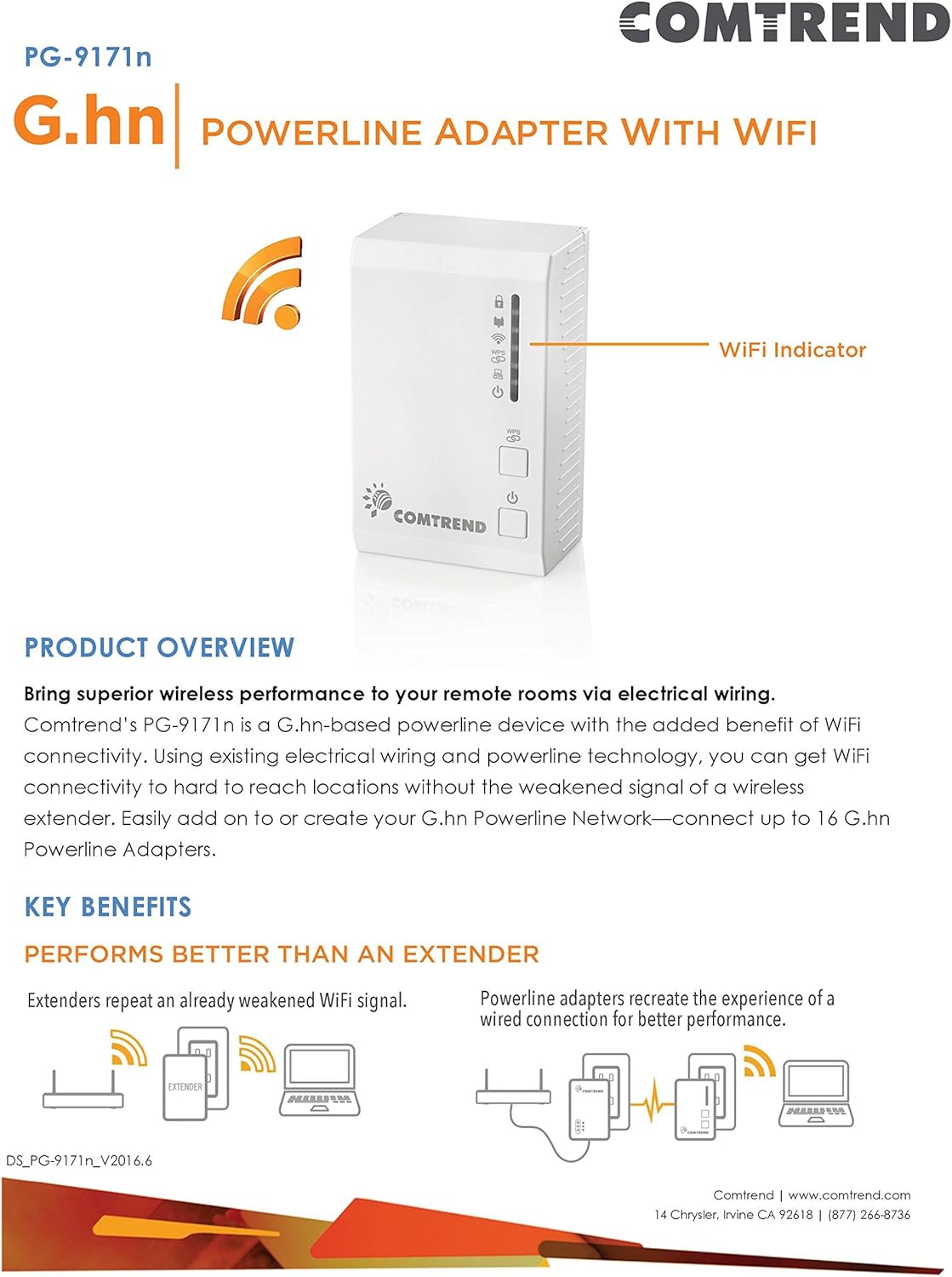 G.hn 1.2 Gbps Powerline with WiFi Combo Kit Z662925