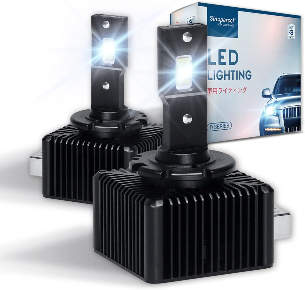 D2S/D2R LED Headlight Bulb 6000K 35W High Low Beam Xenon HID Replacement Lights Pack of 2 S950