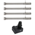 4 BBQ Gas Grill Tube Burner & 1 4-Outlet Spark Generator Ignitor Replacement Parts C8080