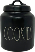 Black Cookie Canister with White Letters, Pack of 2 F561619