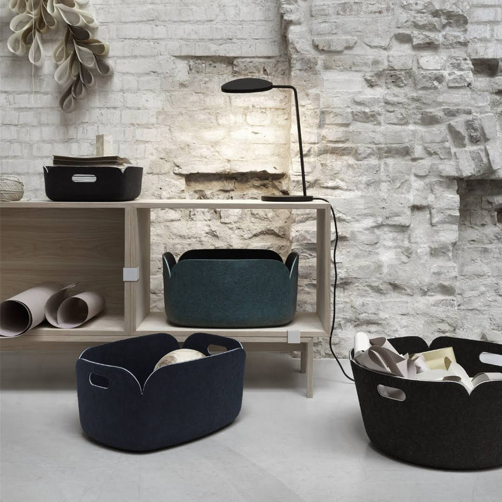 Midnight Blue Round Basket S2618