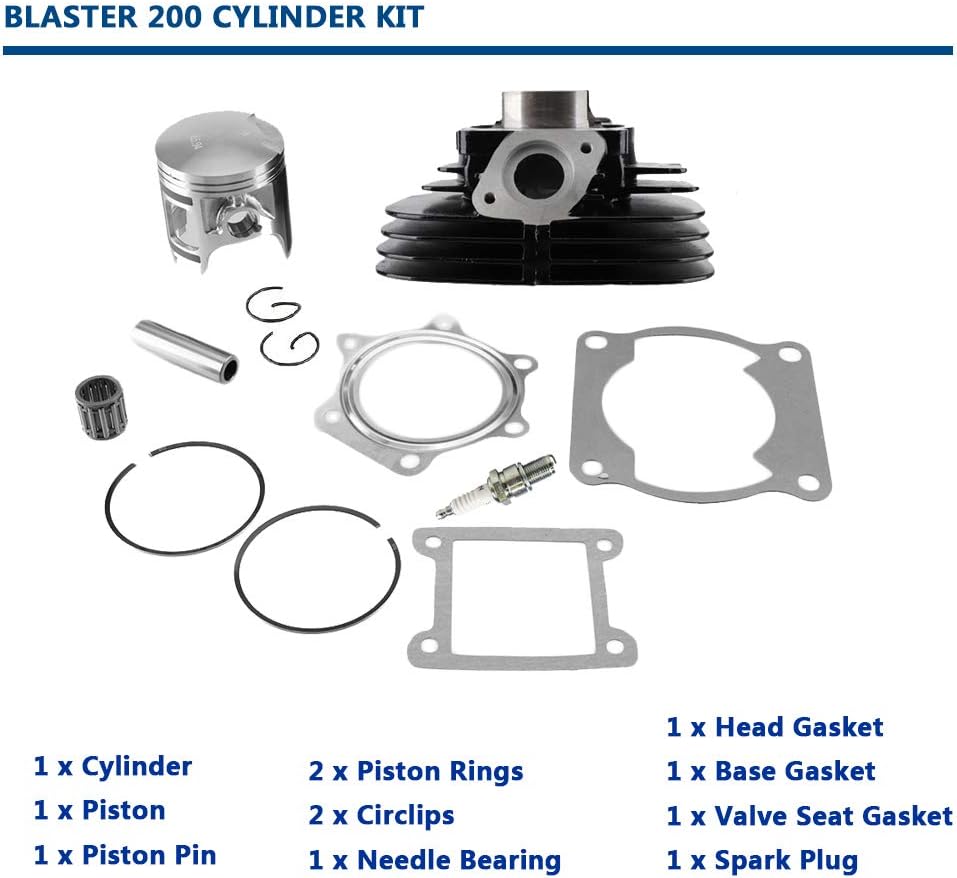 Cylinder Piston Gasket Top End Kit Fits 1988-2006 Yamaha Blaster 200 YFS200 Pack of 2 L30679