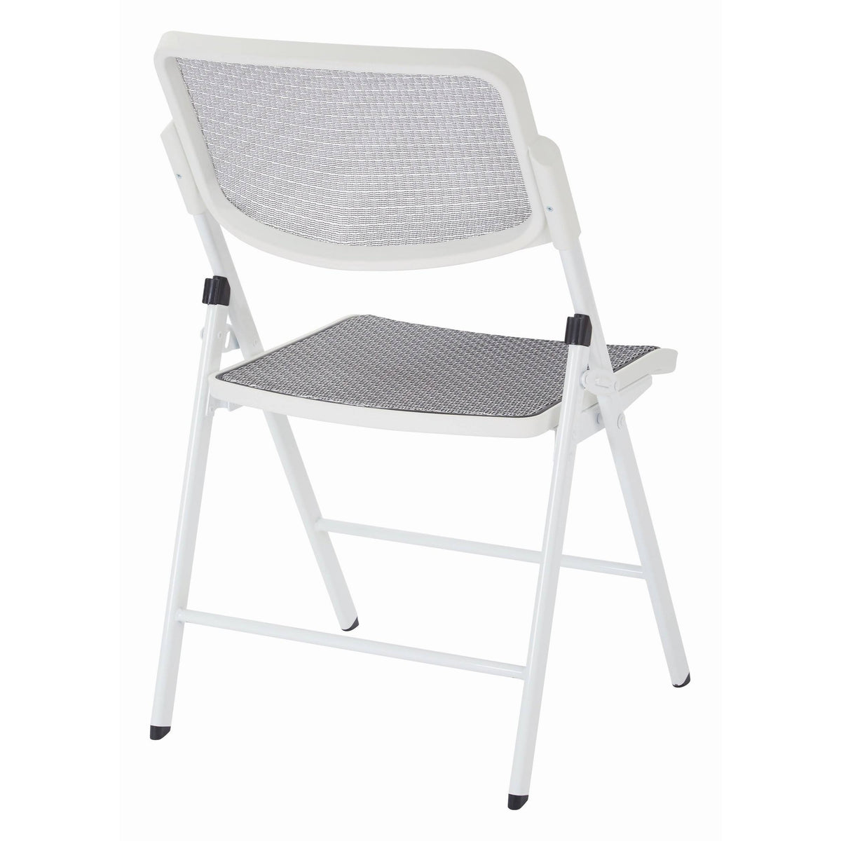 White ProGrid Mesh Folding Chair Q245