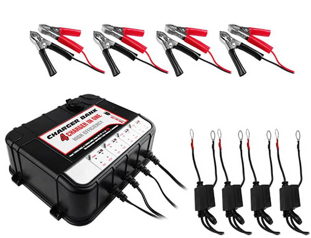 4-Bay Charger Maintainer with USB H904