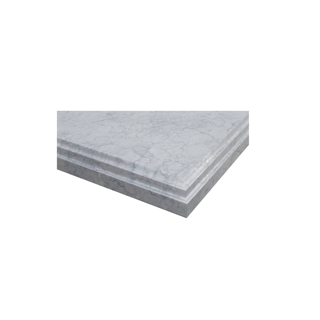 White Carrara Countertop 60 inch Single Hole with Rectangle Sink I5896