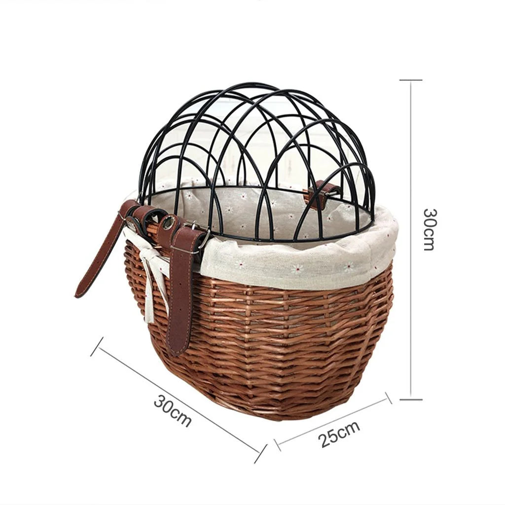 Wicker Front Handlebar Bike Basket R7731