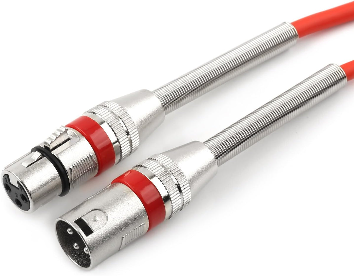 6 Pack Multi-Color 3.3 feet XLR Male to Female Microphone Cable H53884