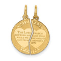 14k Yellow Gold 2-Piece Break Apart Round Pendant 22 mm x 17 mm R78277