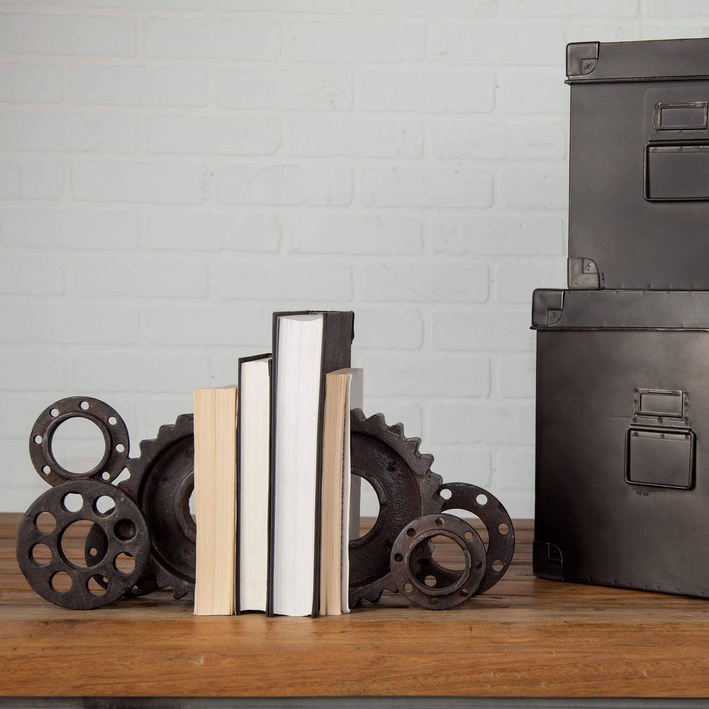 Black Matte Industrial Resin Bookend A571