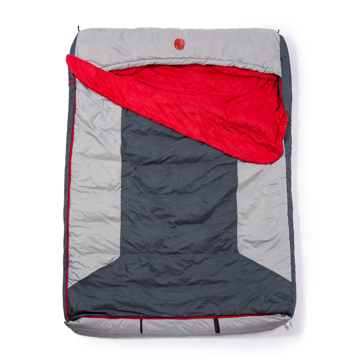 Red Double Wide Hooded Rectangular Sleeping Bag Z69314