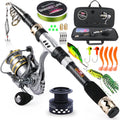 Telescopic Fishing Pole with Spinning Reel Combos Pack of 2 K491