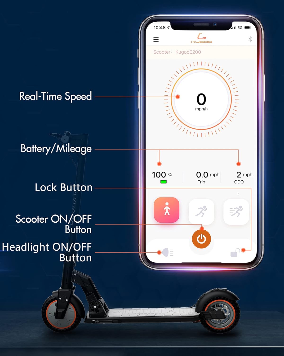 Electric Scooter 350 W Motor, 19 Mph, Folding, 8.5" Tires, Dual Suspension & Brake O80148