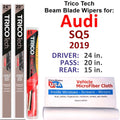 Beam Blade Wipers Set of 3 with Rear Wiper K191