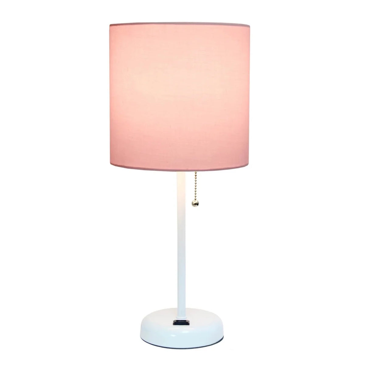 Pink Stick Lamp with Fabric Shade S426