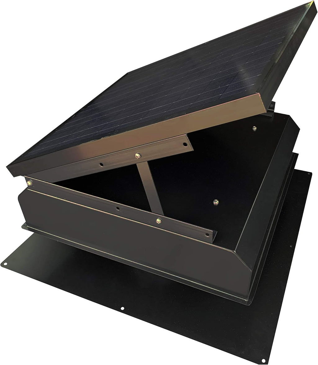Solar Attic Fan with Thermostat/Humidistat/adapter, 22.5 x 22.5 x 11 IN. F296834
