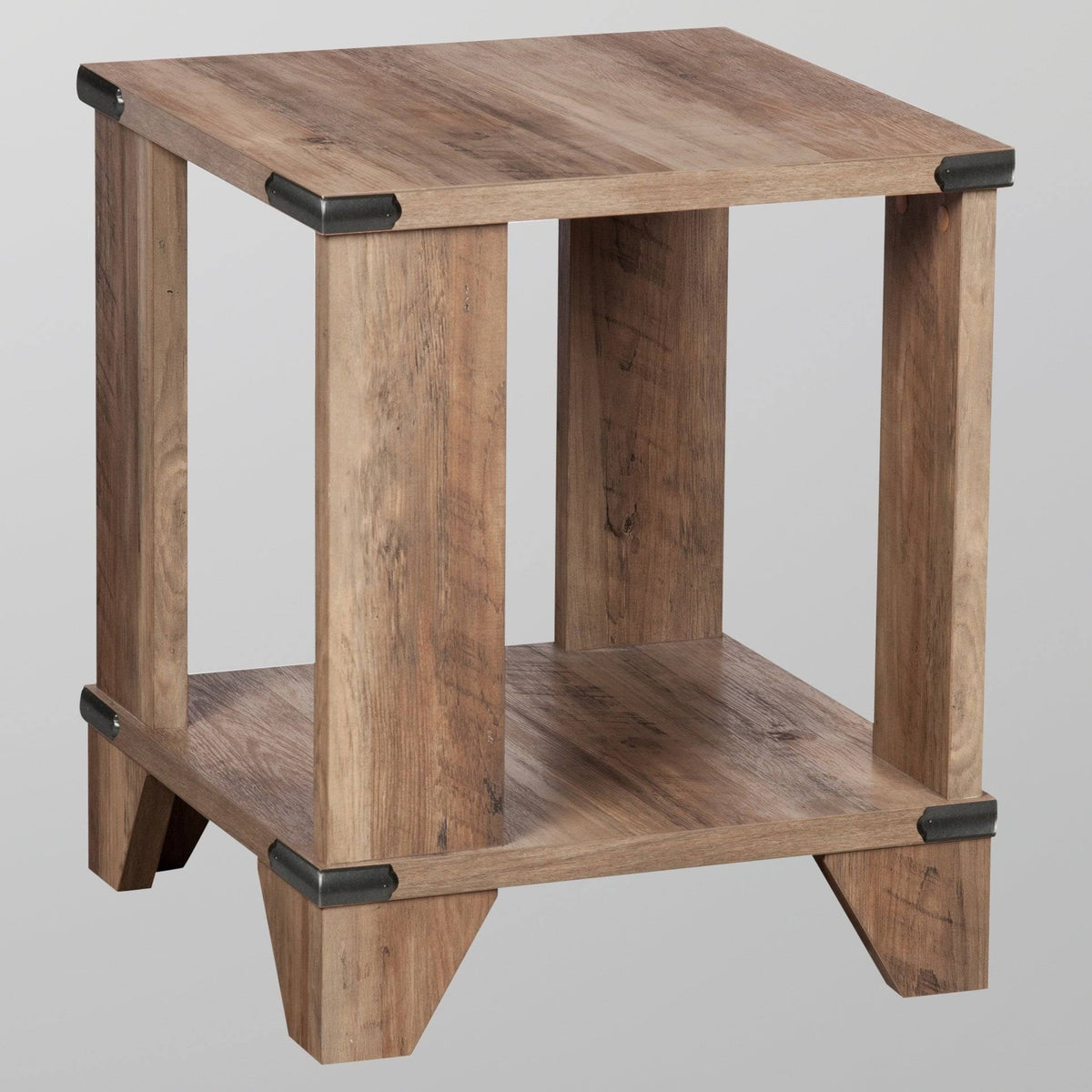 Rustic Oak End Table (Set of 2) D3335