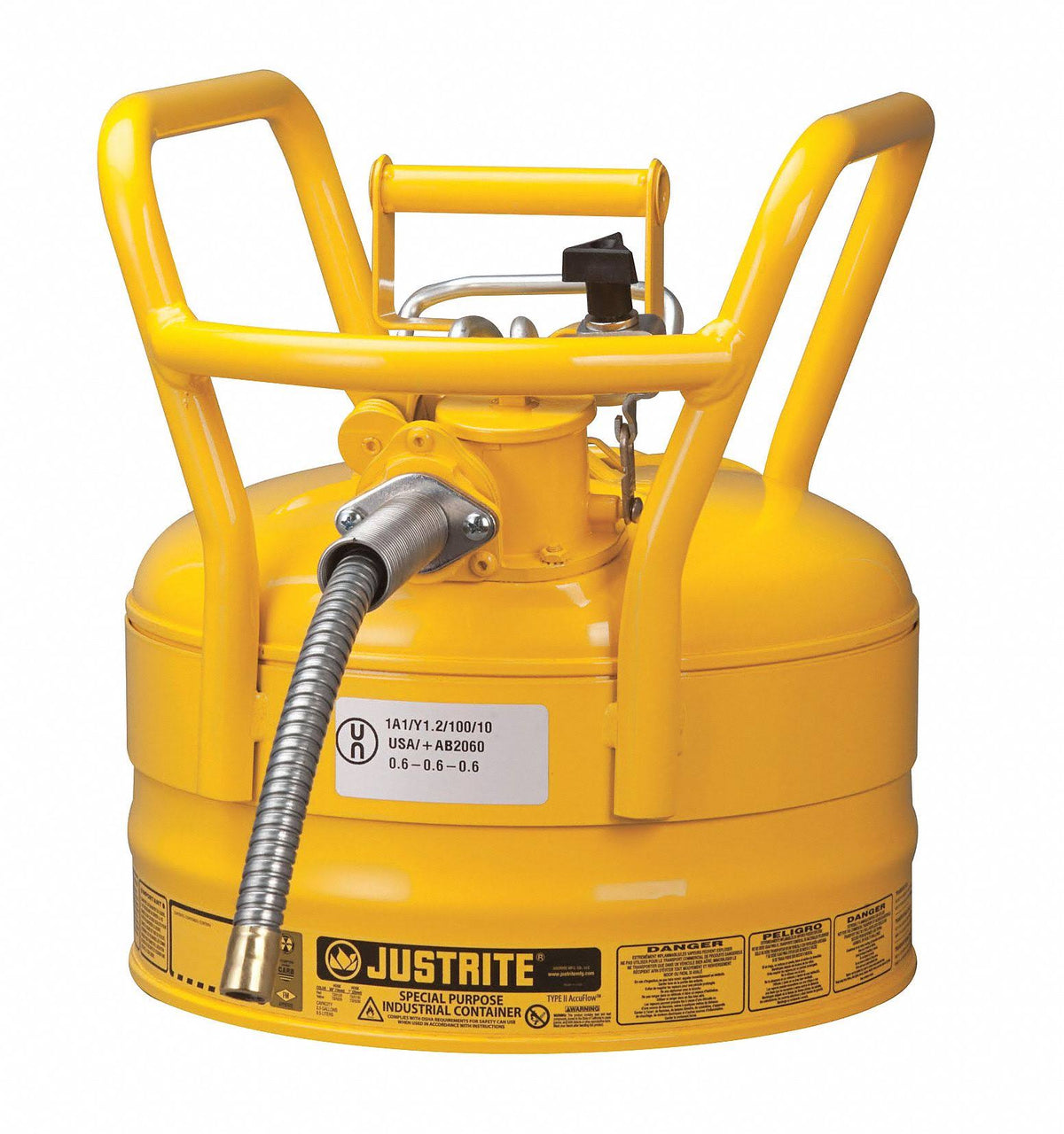 Yellow 2.5 Gallon Steel Safety Can C8156