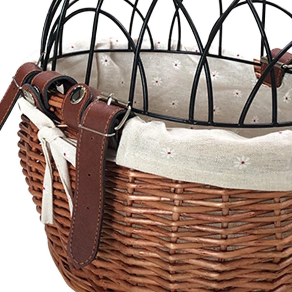 Wicker Front Handlebar Bike Basket R7731