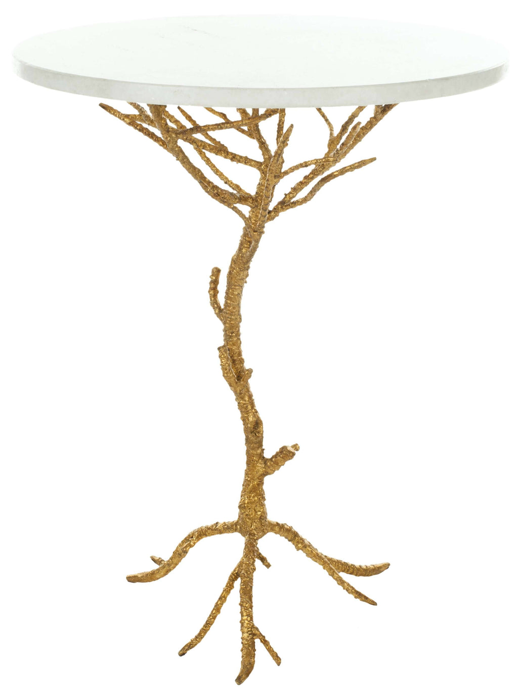 Gold White Accent Table M2148