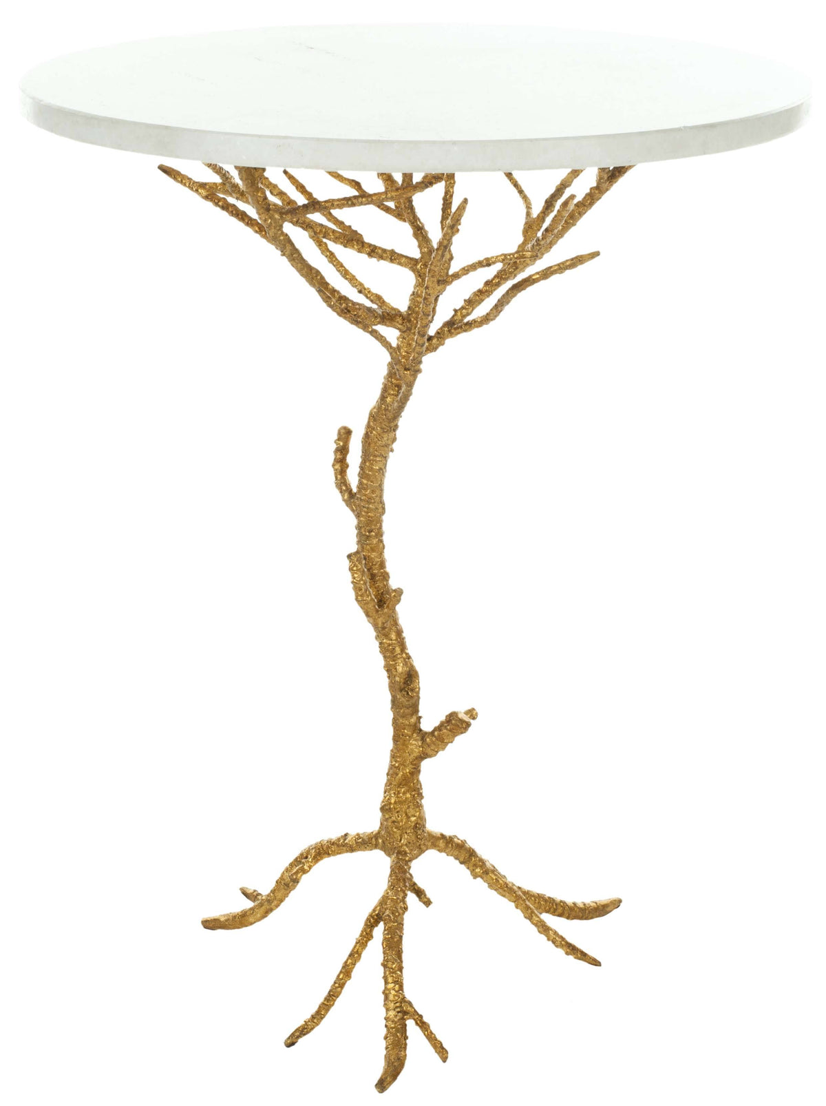 Gold White Accent Table M2148