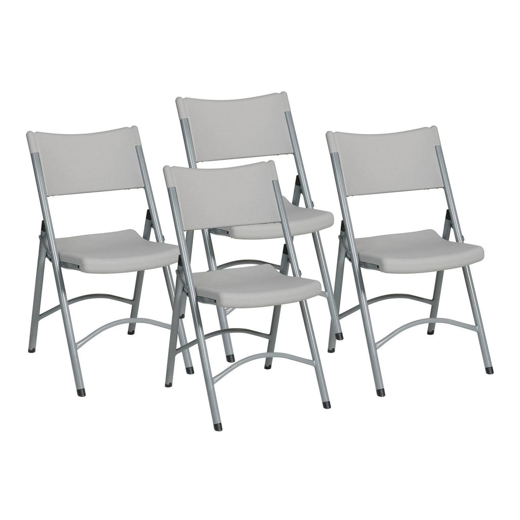 White Folding Resin Chair - 4 count R6732