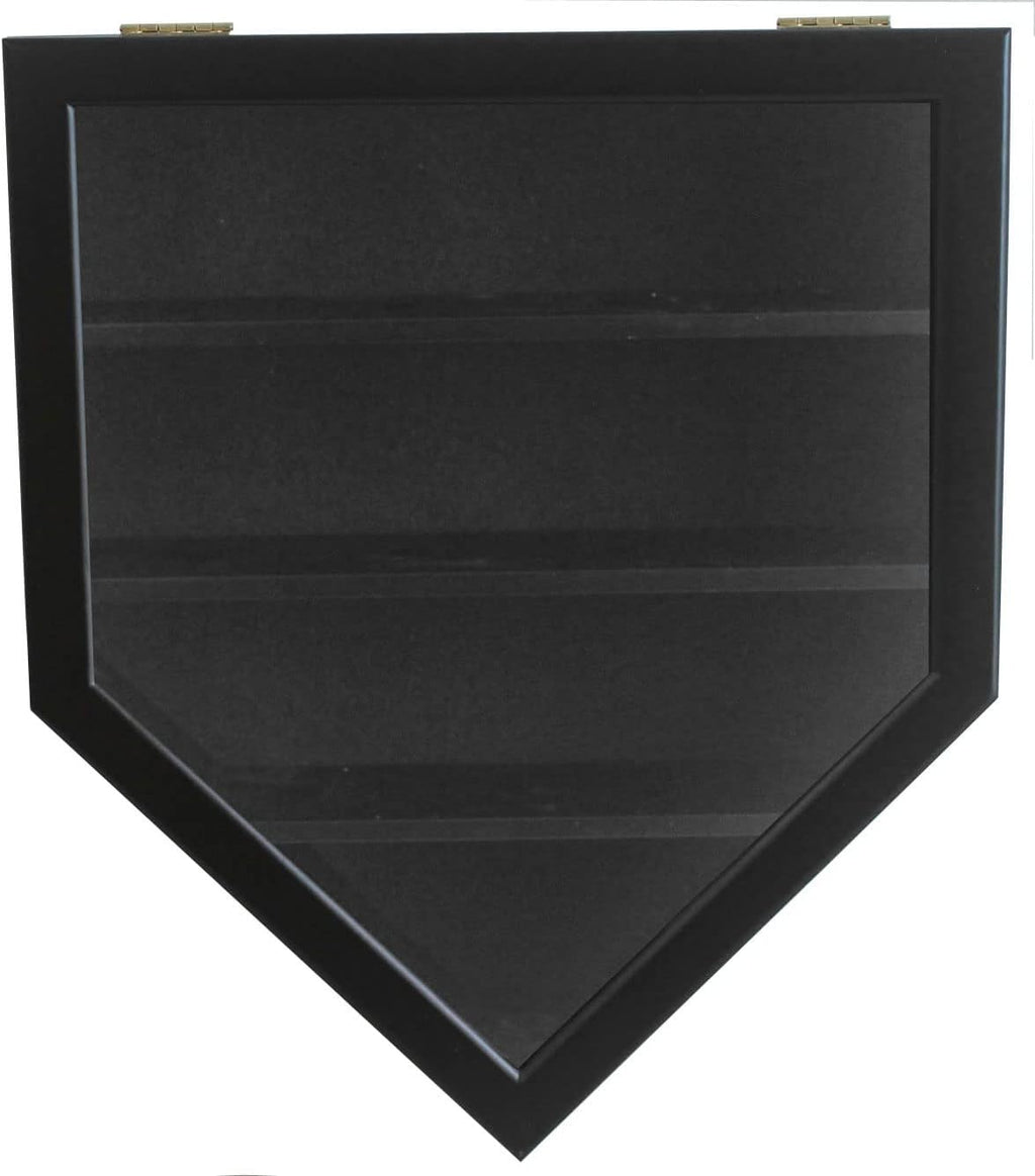 Black Baseball Display Case for 12 Balls with Gold Locks Q32298