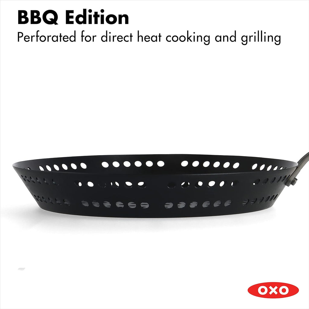 Black 12 Carbon Steel Frying Pan with Silicone Sleeve I2985
