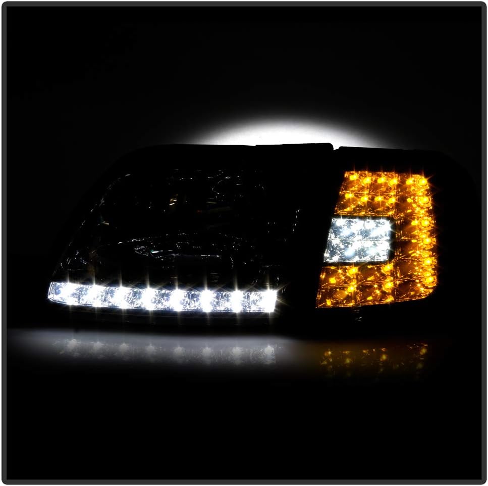 Smoked LED Strip DRL Headlights and LED Corner Lights A3541